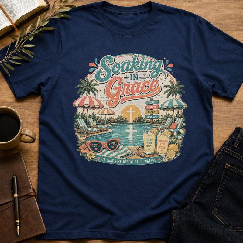 Soaking In Grace - Summer Beach T-Shirt