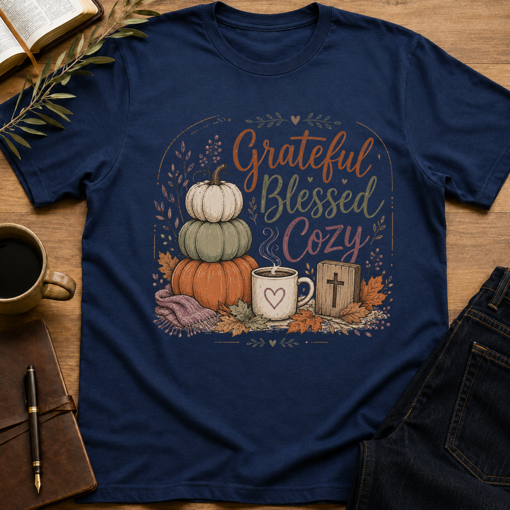 Grateful - Blessed - Cozy T-Shirt