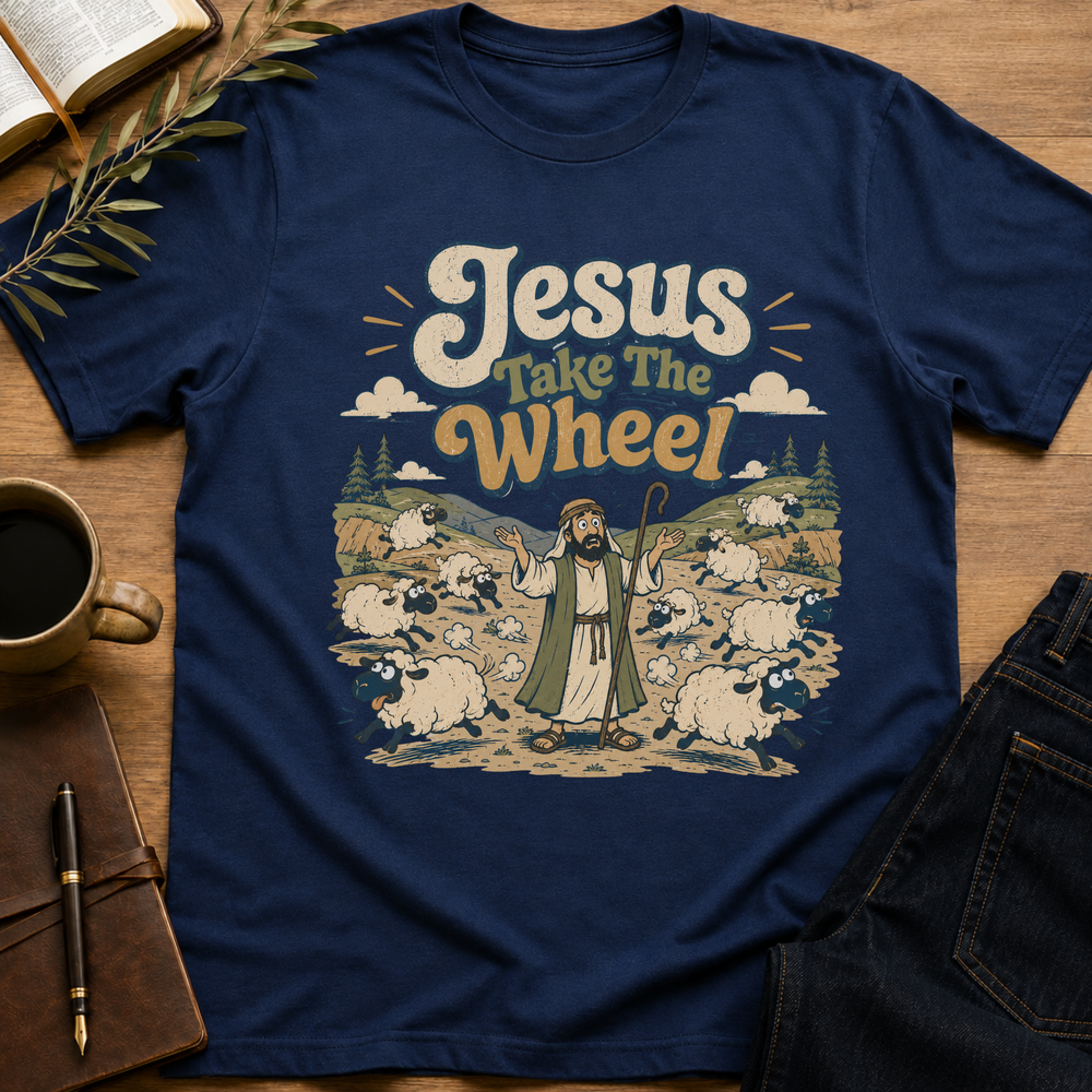 Jesus Take The Wheel - Funny Shepherd T-Shirt