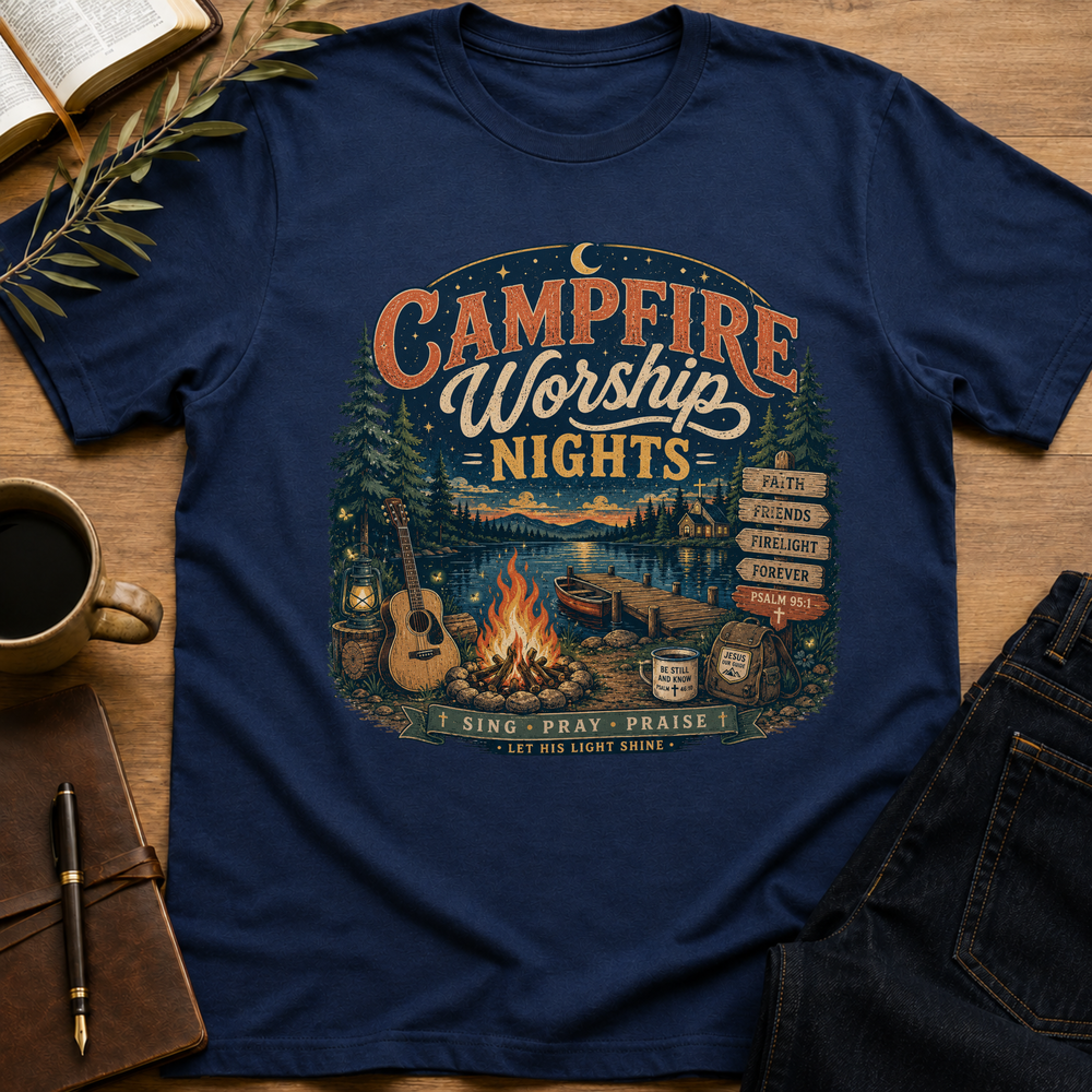 Campfire Worship Nights - Camping T-Shirt