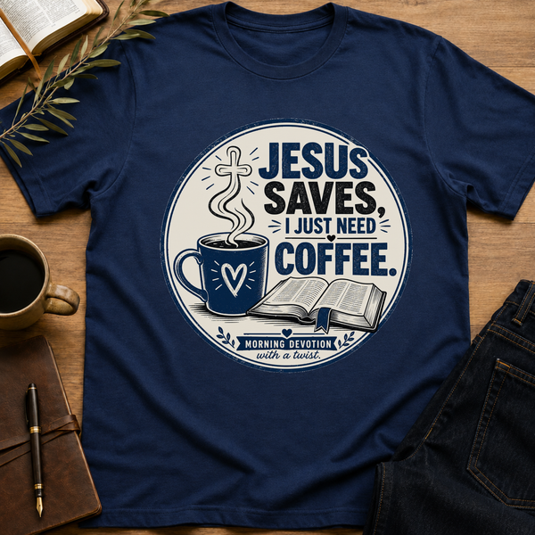 Coffee Fueled Faith - Christian Coffee T-Shirt