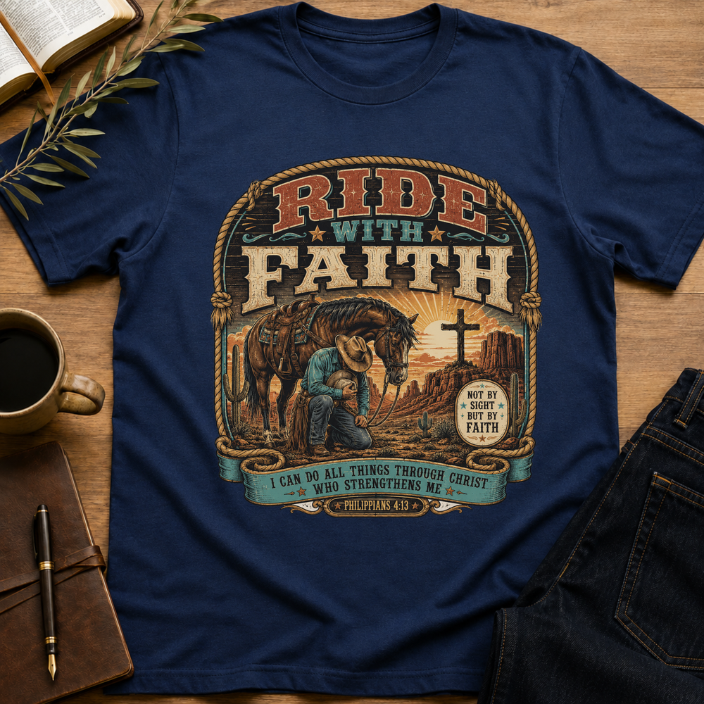 Ride With Faith - Country Western T-Shirt