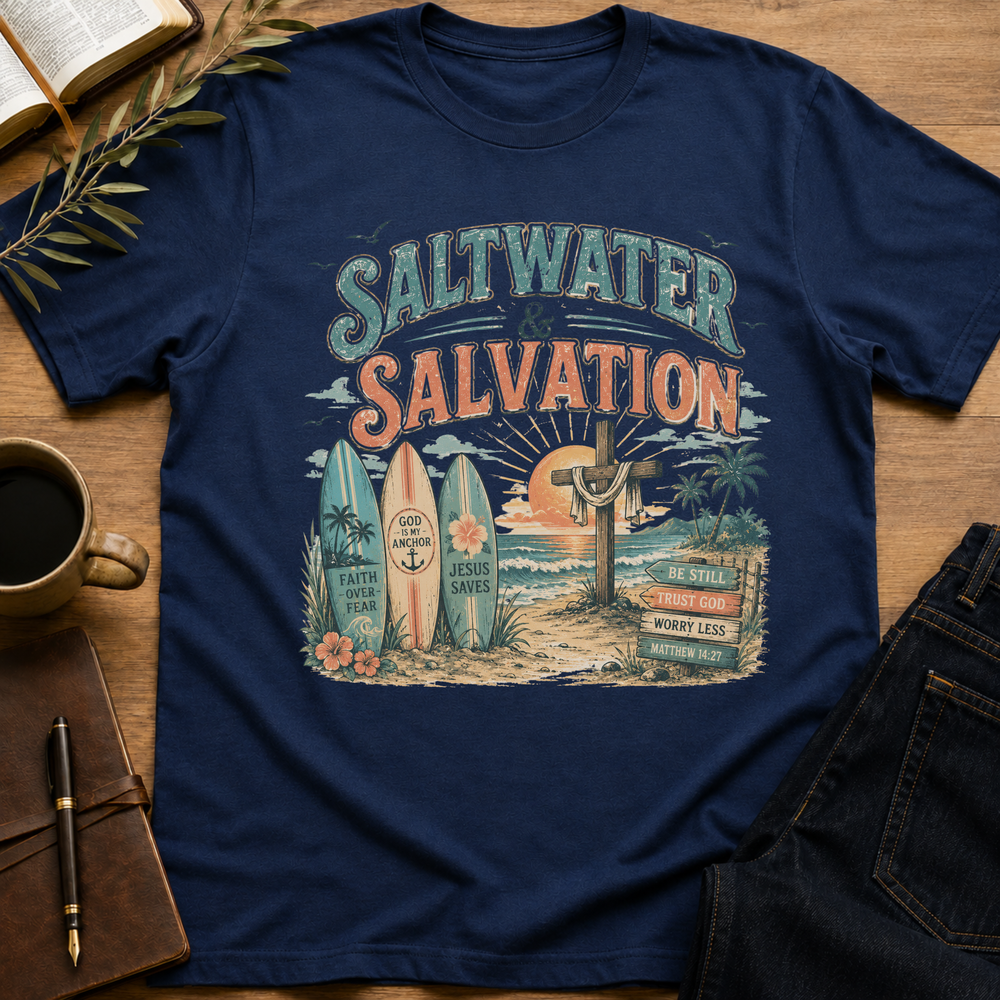 Saltwater And Salvation - Beach T-Shirt