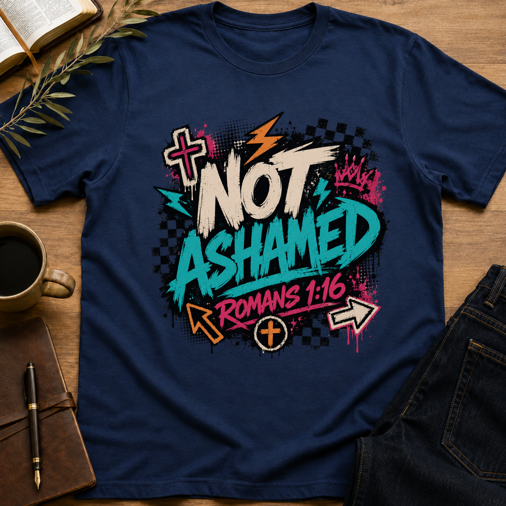 Not Ashamed Romans 1:16 T-Shirt