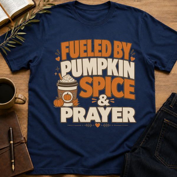 Pumpkin Spice & Prayer - Fall Christian T-Shirt