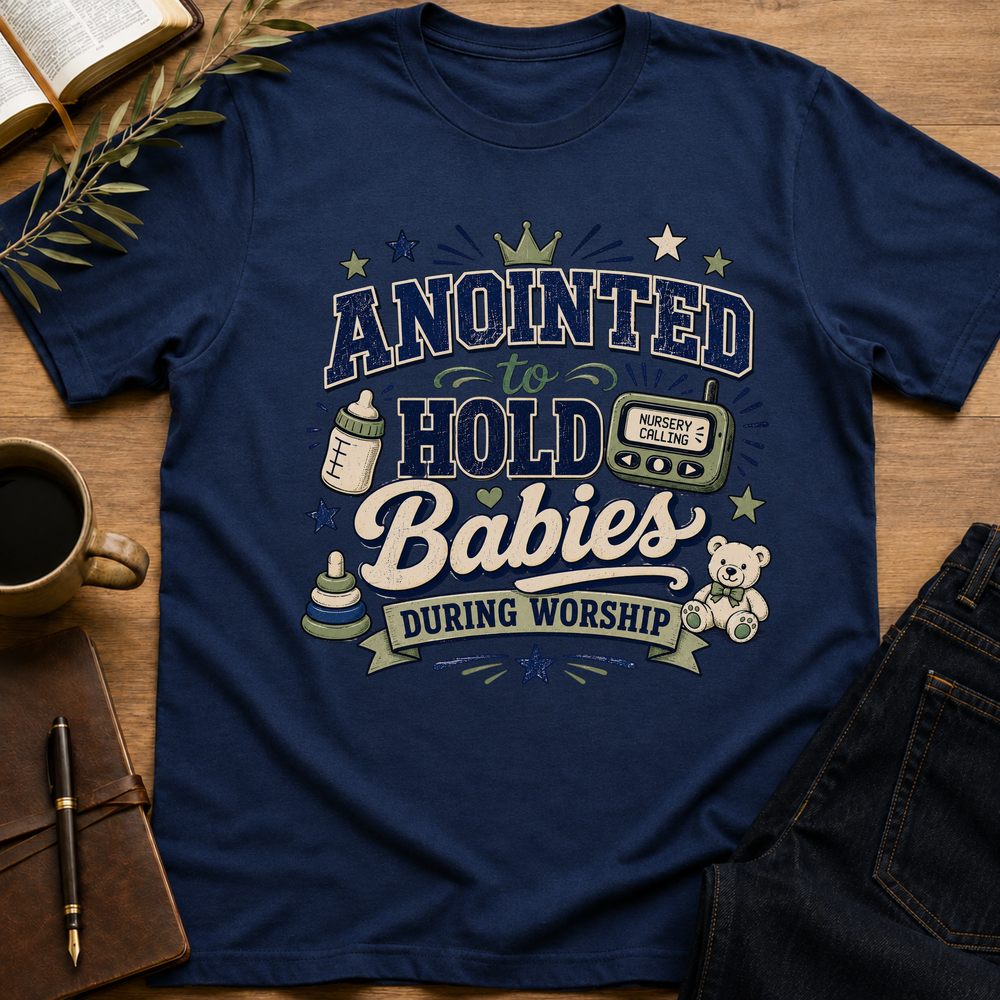 Anointed to Hold Babies During Worship - Funny Christian Mom T-Shirt