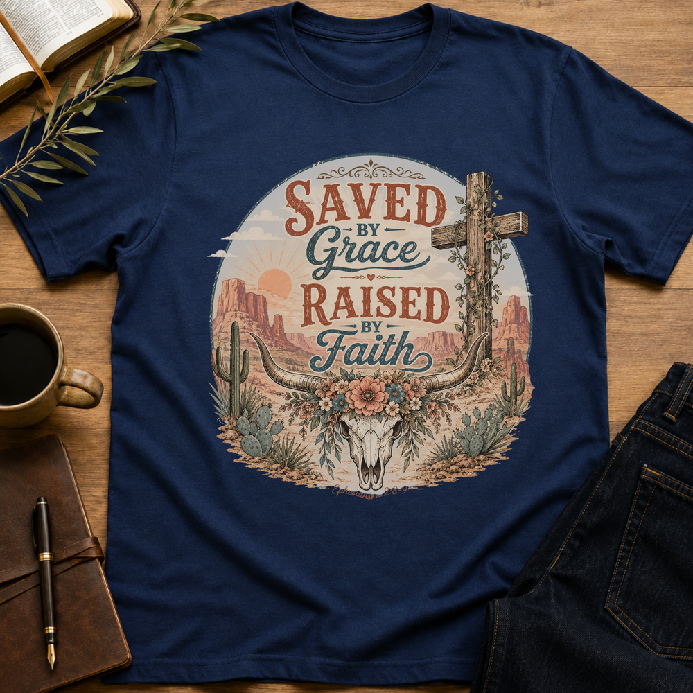 Saved By Grace - Raised By Faith T-Shirt