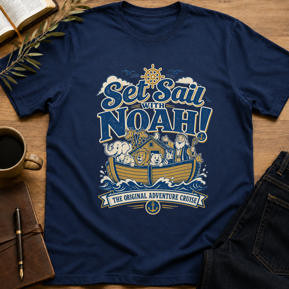 Noah's Nautical Journey - Whimsical Christian T-Shirt