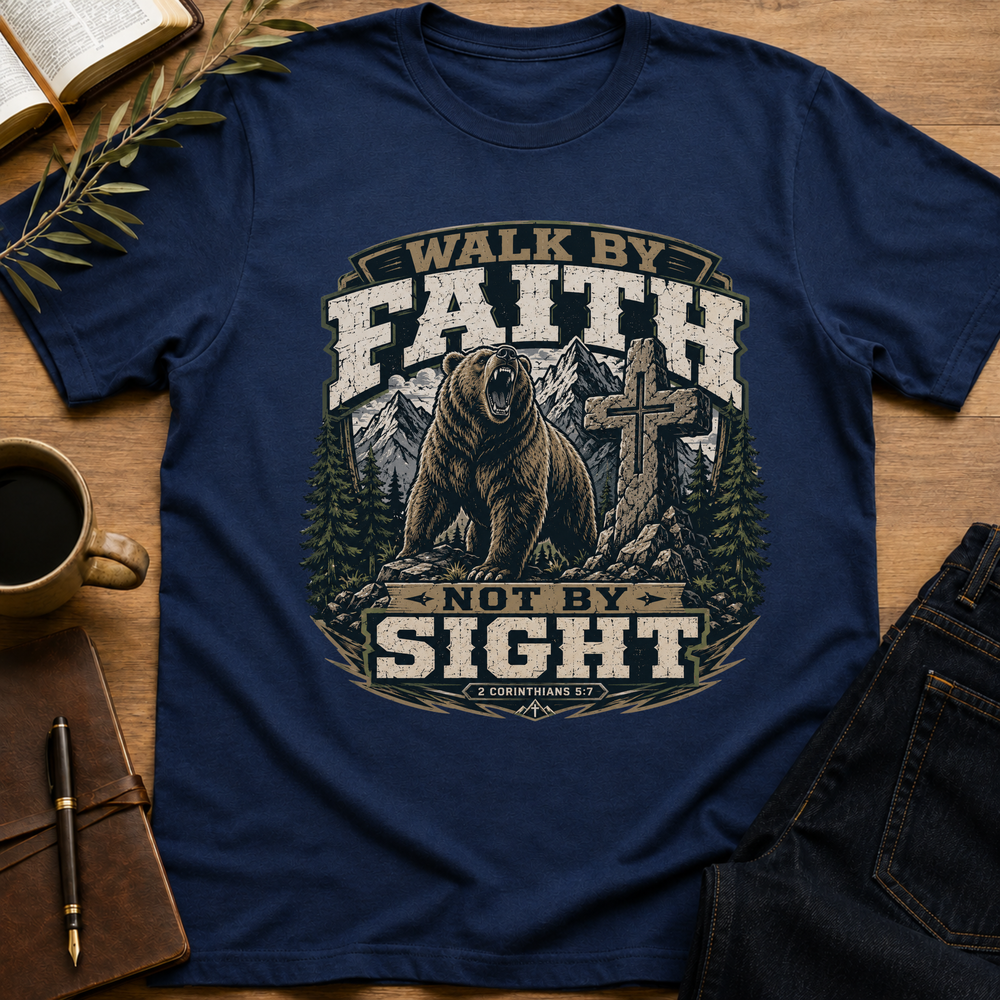 Walk By Faith Not By Sight - 2 Corinthians 5:7 T-Shirt