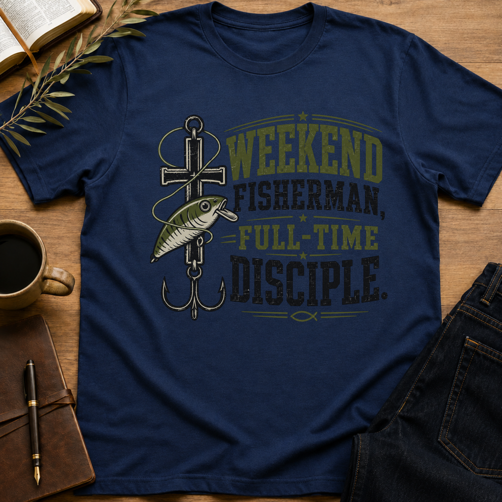 Weekend Warrior, Full-Time Disciple - Funny Christian Outdoors T-Shirt