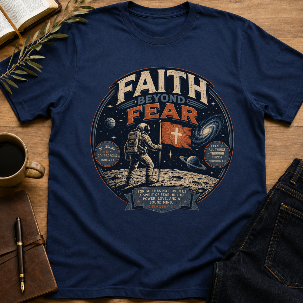 Faith Beyond Fear - Space T-Shirt