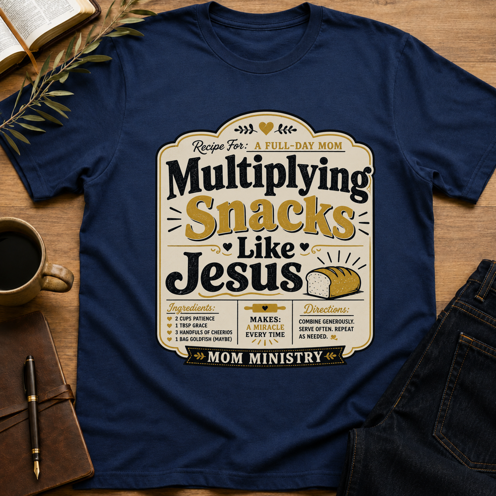 Multiplying Snacks Like Jesus - Funny Christian Mom T-Shirt
