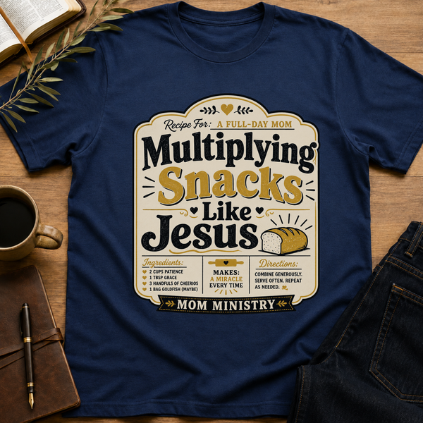 Multiplying Snacks Like Jesus - Funny Christian Mom T-Shirt