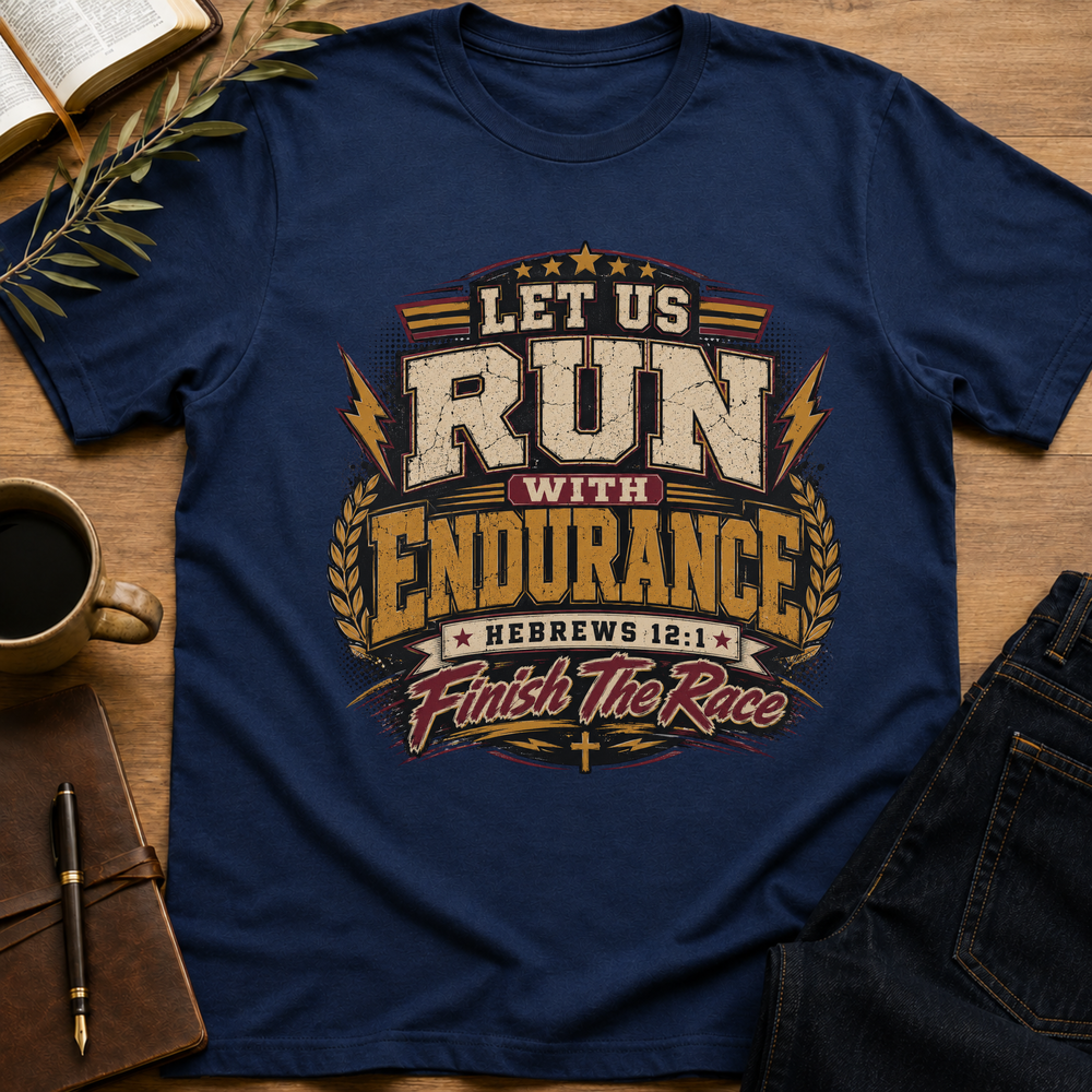 Let Us Run With Endurance - Finish The Race T-Shirt