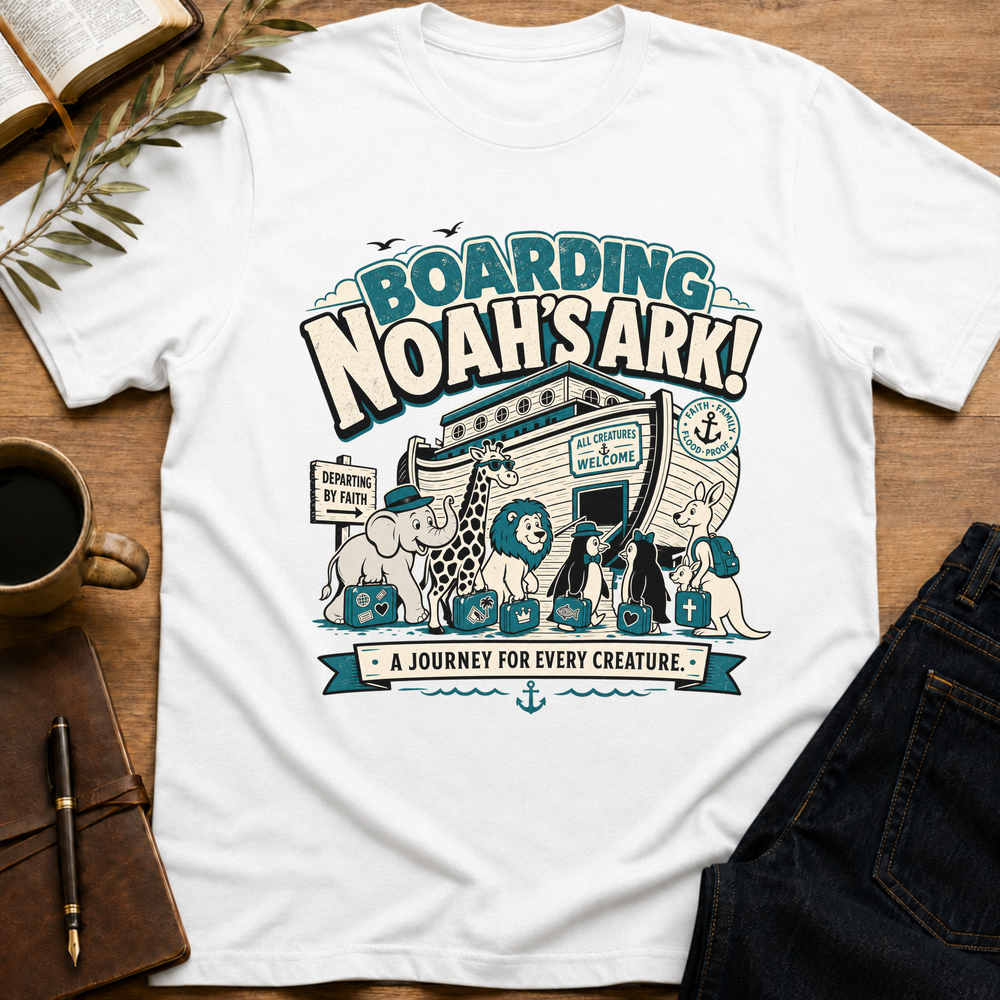 Ark Boarding Adventure - Funny Christian T-Shirt
