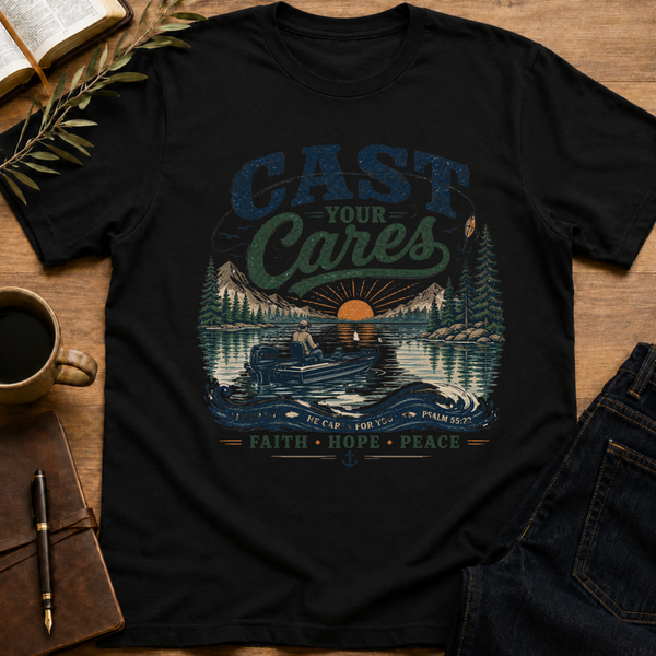 Cast Your Cares - Fishing T-Shirt