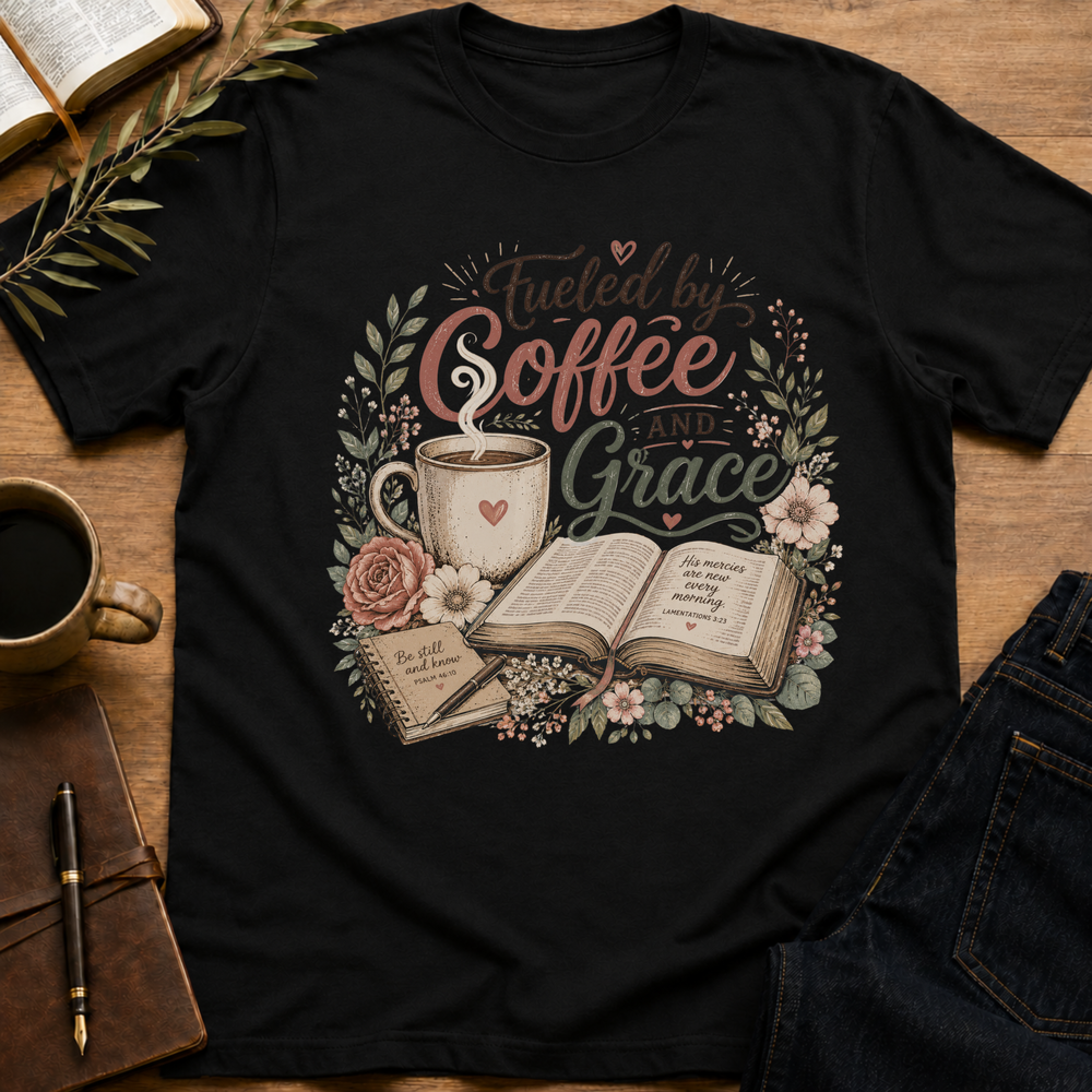 Fueled by Coffee And Grace T-Shirt