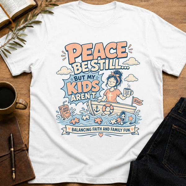 Serenity in Family Chaos - Christian Mom T-Shirt